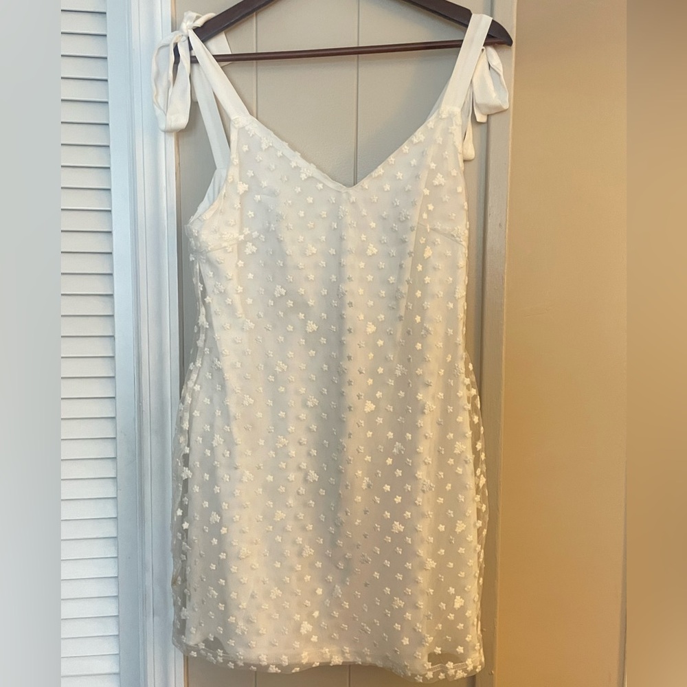 White mini dress